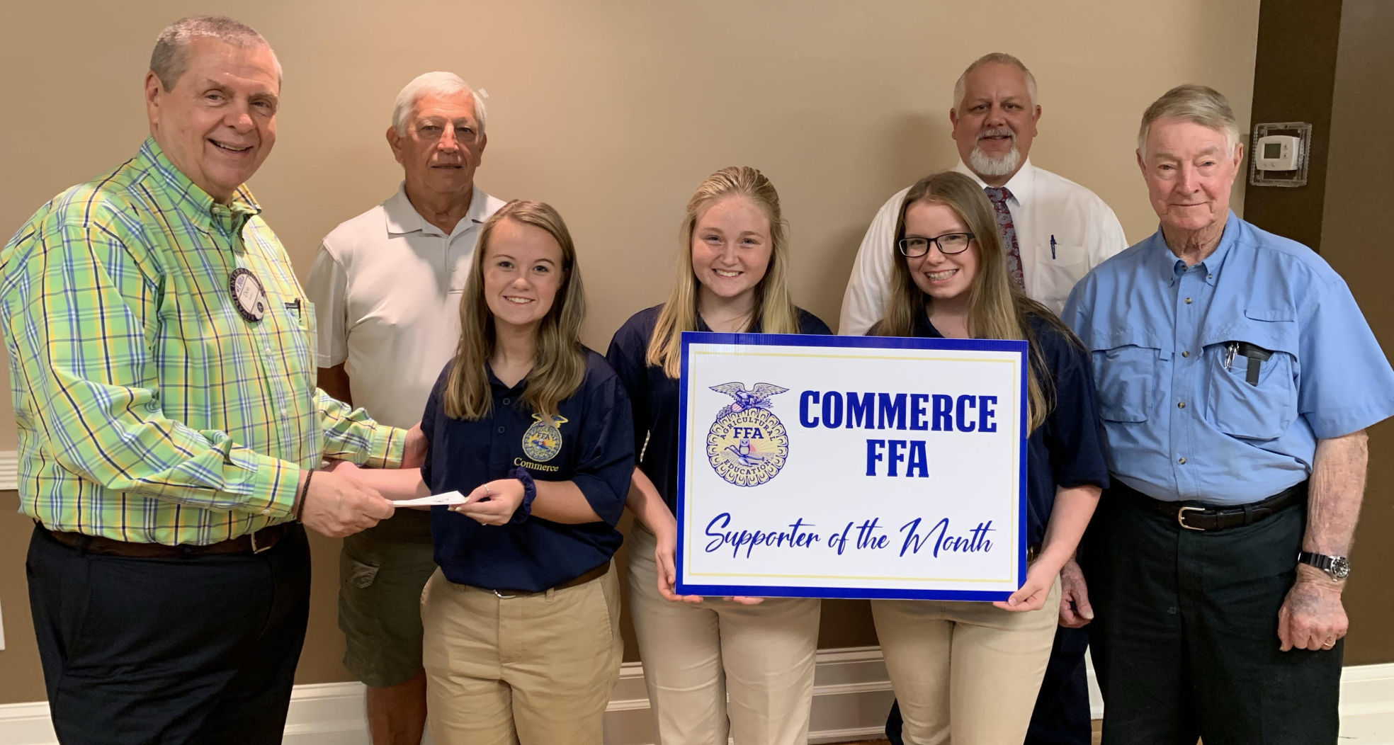 Kiwanis Club ‘Supporter of Month for FFA